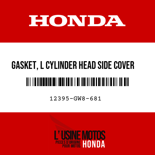 image de 12395-GW8-681 GASKET, L CYLINDER HEAD SIDE COVER