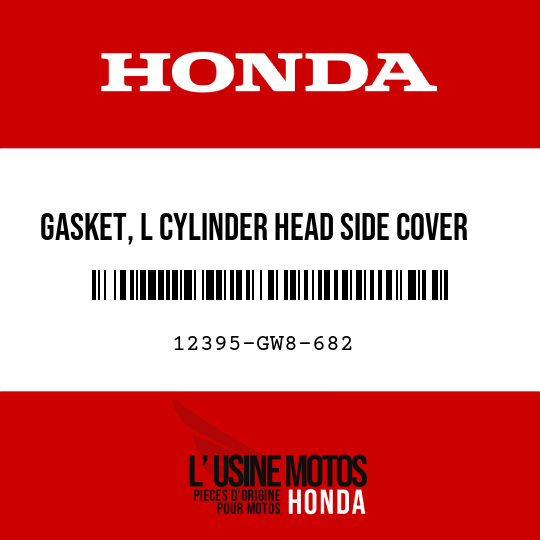 image de 12395-GW8-682 GASKET, L CYLINDER HEAD SIDE COVER
