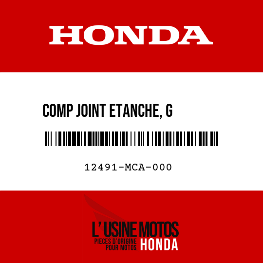 image de 12491-MCA-000 COMP JOINT ETANCHE, G       COUVERCLE CULASSE
