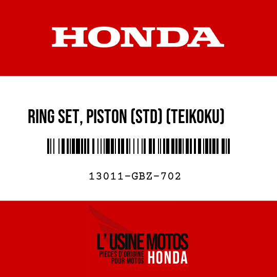 image de 13011-GBZ-702 RING SET, PISTON (STD) (TEIKOKU)