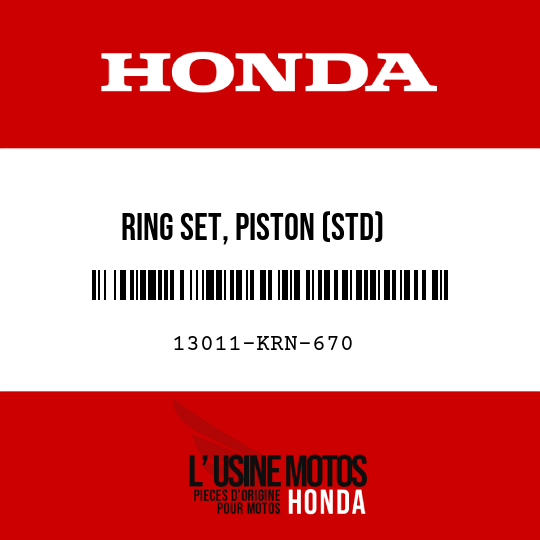 image de 13011-KRN-670 RING SET, PISTON (STD)