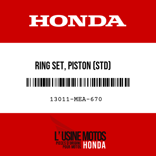 image de 13011-MEA-670 RING SET, PISTON (STD)