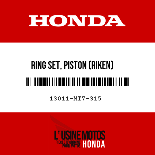 image de 13011-MT7-315 RING SET, PISTON (RIKEN)