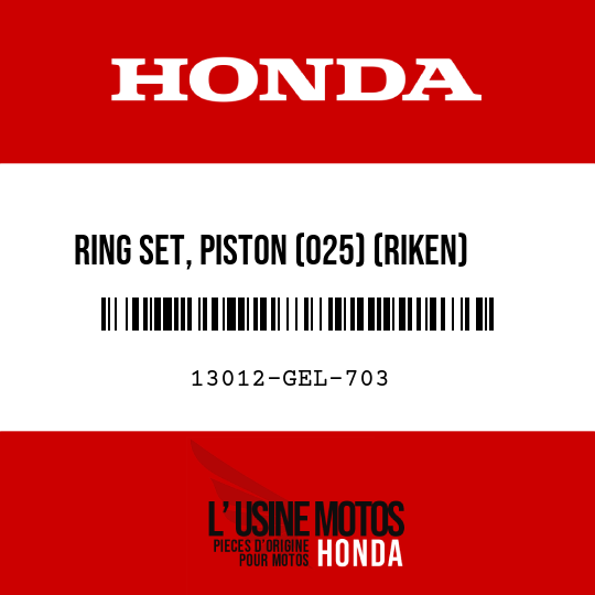 image de 13012-GEL-703 RING SET, PISTON (025) (RIKEN)