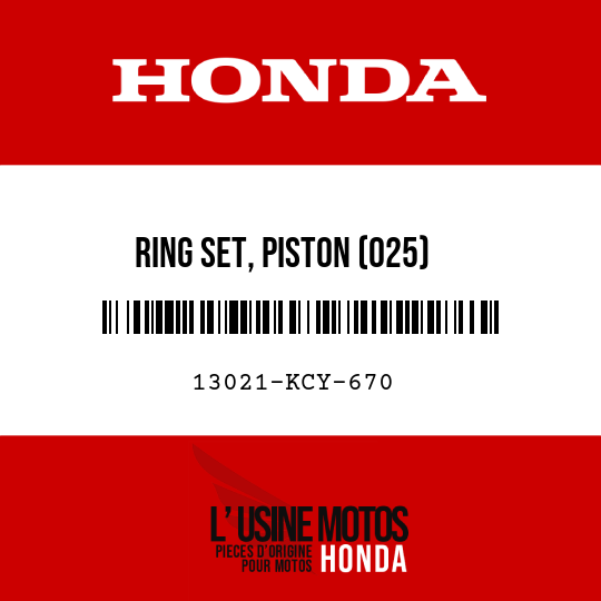 image de 13021-KCY-670 RING SET, PISTON (025)