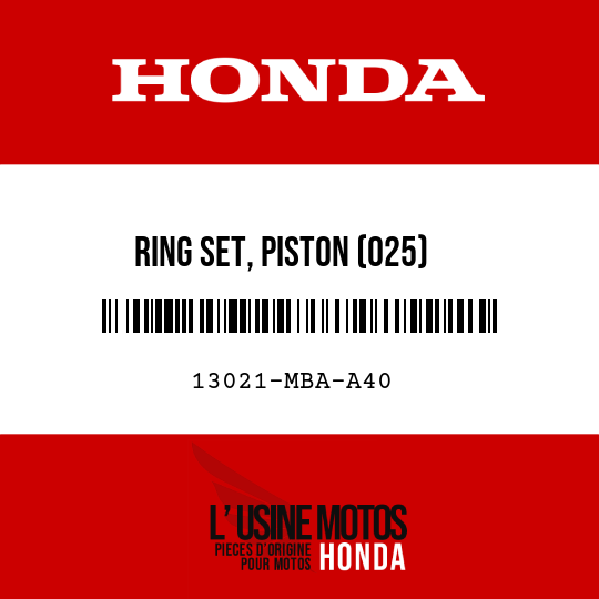 image de 13021-MBA-A40 RING SET, PISTON (025)