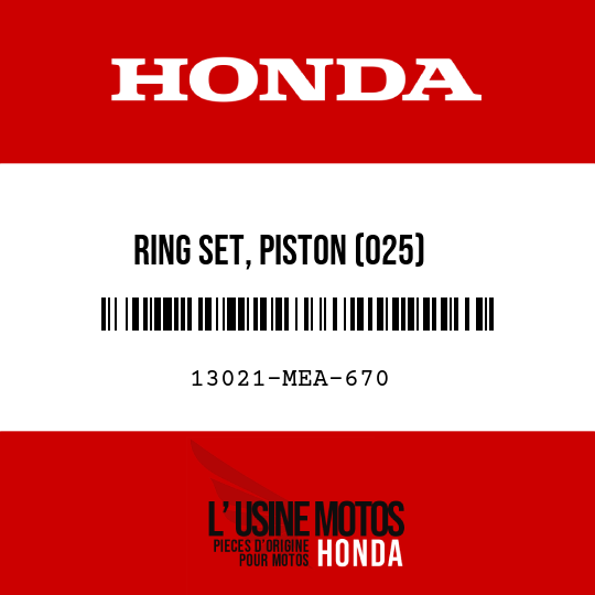 image de 13021-MEA-670 RING SET, PISTON (025)