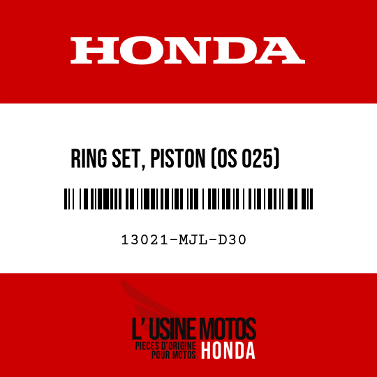 image de 13021-MJL-D30 RING SET, PISTON (OS 025)