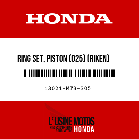 image de 13021-MT3-305 RING SET, PISTON (025) (RIKEN)