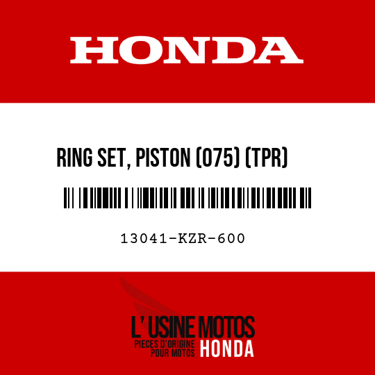 image de 13041-KZR-600 RING SET, PISTON (075) (TPR)