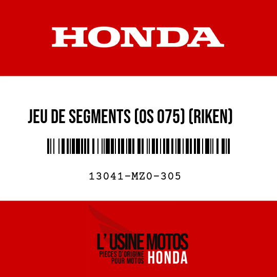 image de 13041-MZ0-305 JEU DE SEGMENTS (OS 075) (RIKEN)