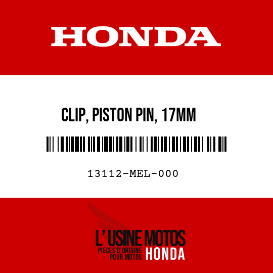 image de 13112-MEL-000 CLIP, PISTON PIN, 17MM