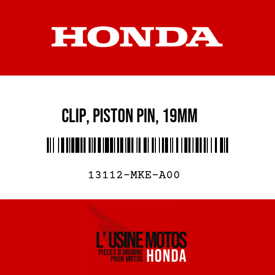 image de 13112-MKE-A00 CLIP, PISTON PIN, 19MM