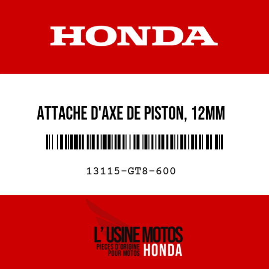image de 13115-GT8-600 ATTACHE D'AXE DE PISTON, 12MM