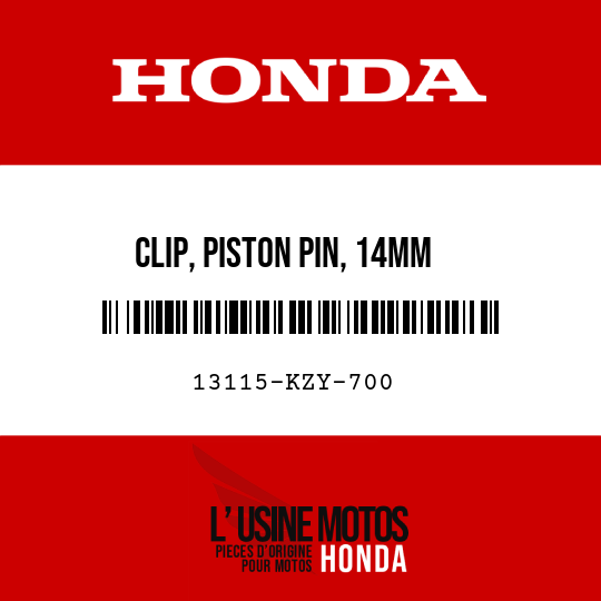 image de 13115-KZY-700 CLIP, PISTON PIN, 14MM