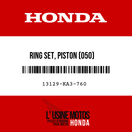 image de 13129-KA3-760 RING SET, PISTON (050)