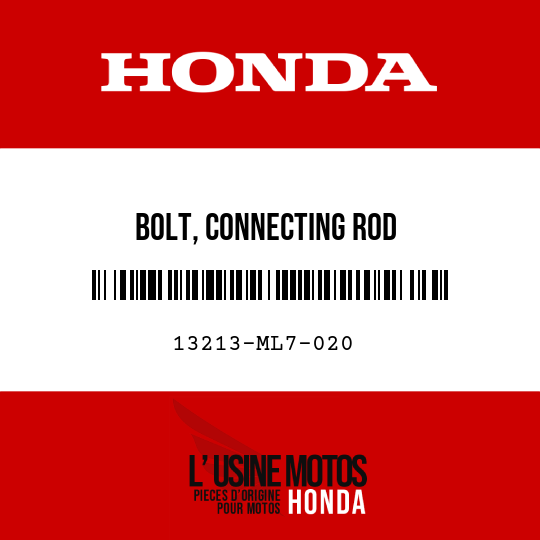 image de 13213-ML7-020 BOLT, CONNECTING ROD