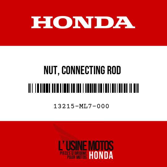 image de 13215-ML7-000 NUT, CONNECTING ROD
