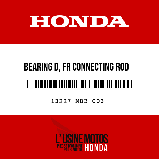 image de 13227-MBB-003 BEARING D, FR CONNECTING ROD (GREEN)