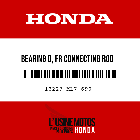 image de 13227-ML7-690 BEARING D, FR CONNECTING ROD (GREEN)