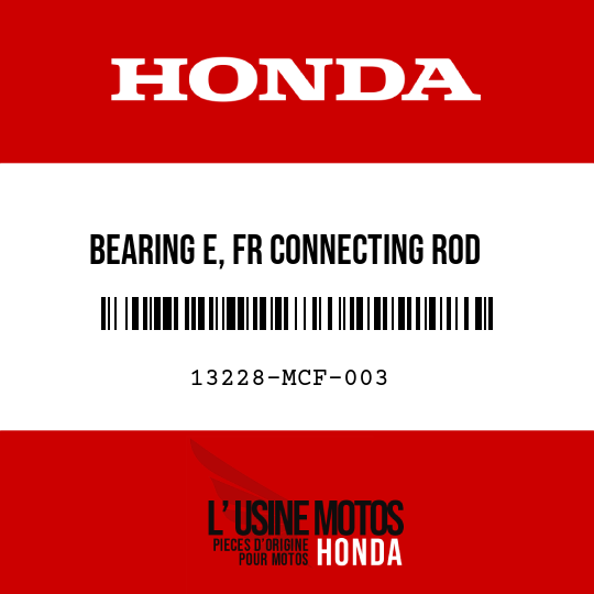 image de 13228-MCF-003 BEARING E, FR CONNECTING ROD (YELLOW)