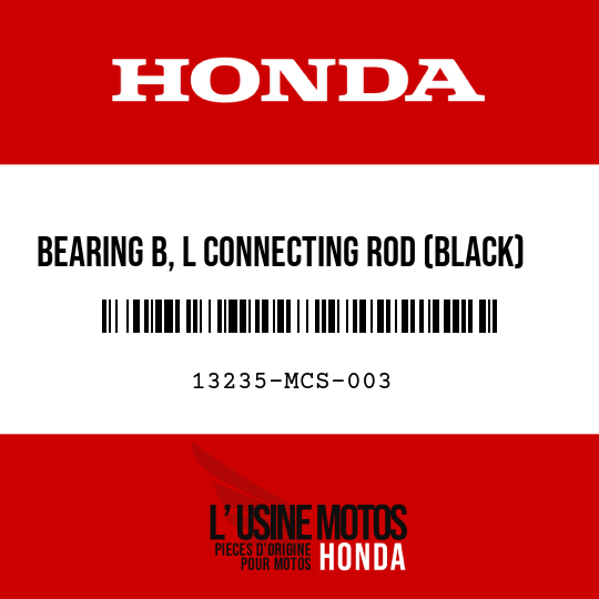 image de 13235-MCS-003 BEARING B, L CONNECTING ROD (BLACK)