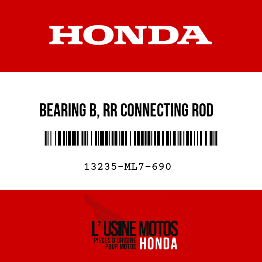 image de 13235-ML7-690 BEARING B, RR CONNECTING ROD (BLACK/BLACK)