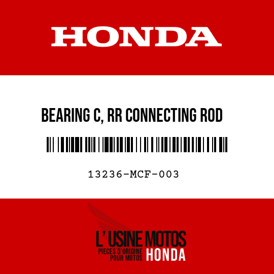 image de 13236-MCF-003 BEARING C, RR CONNECTING ROD (BROWN)