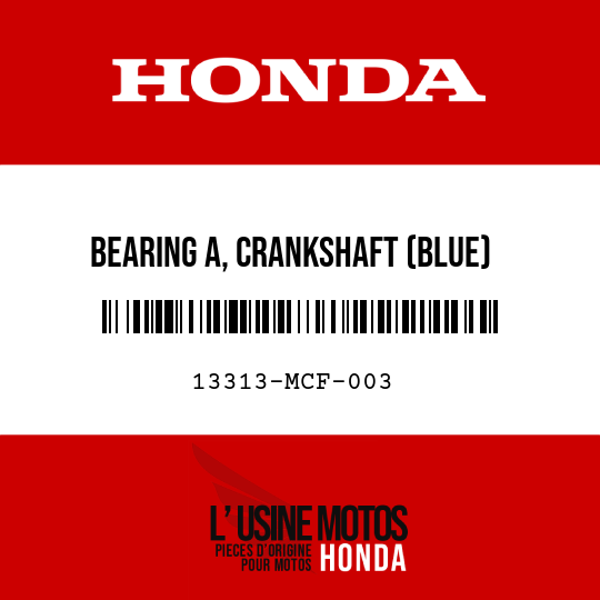 image de 13313-MCF-003 BEARING A, CRANKSHAFT (BLUE)