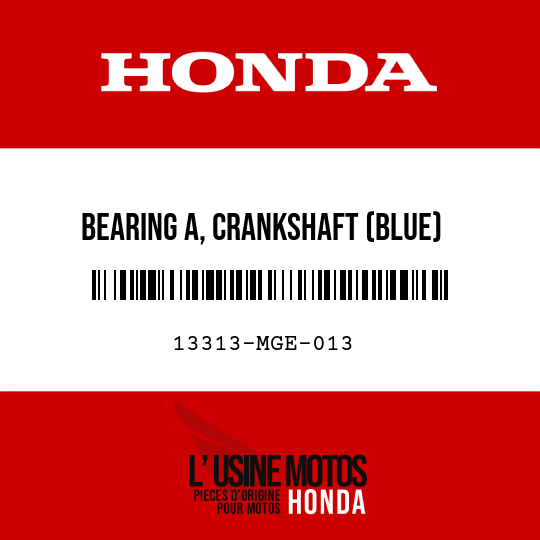 image de 13313-MGE-013 BEARING A, CRANKSHAFT (BLUE)