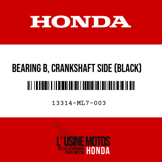 image de 13314-ML7-003 BEARING B, CRANKSHAFT SIDE (BLACK)