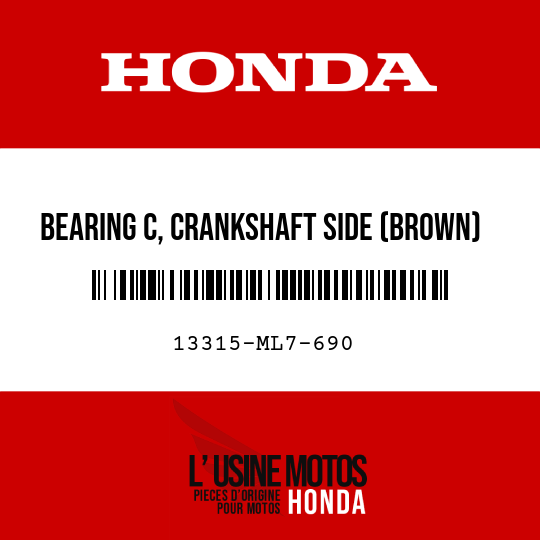 image de 13315-ML7-690 BEARING C, CRANKSHAFT SIDE (BROWN)