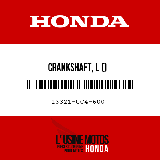 image de 13321-GC4-600 CRANKSHAFT, L ()