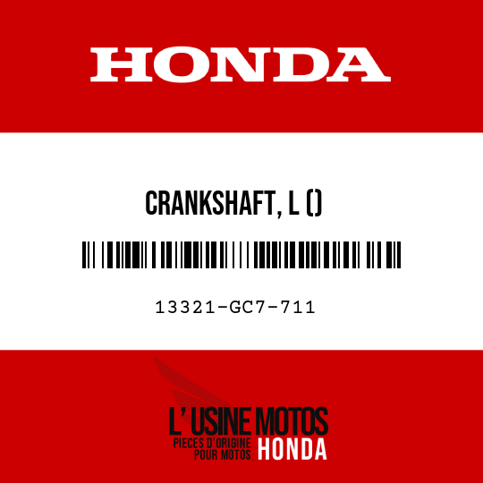image de 13321-GC7-711 CRANKSHAFT, L ()