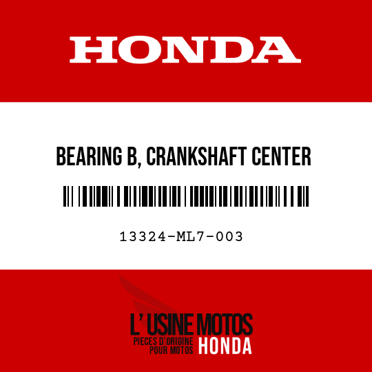 image de 13324-ML7-003 BEARING B, CRANKSHAFT CENTER (BLACK)