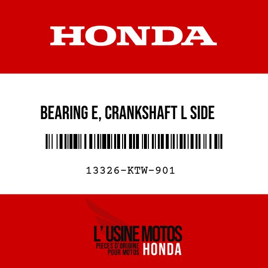 image de 13326-KTW-901 BEARING E, CRANKSHAFT L SIDE (BLUE/BLUE) (OS)