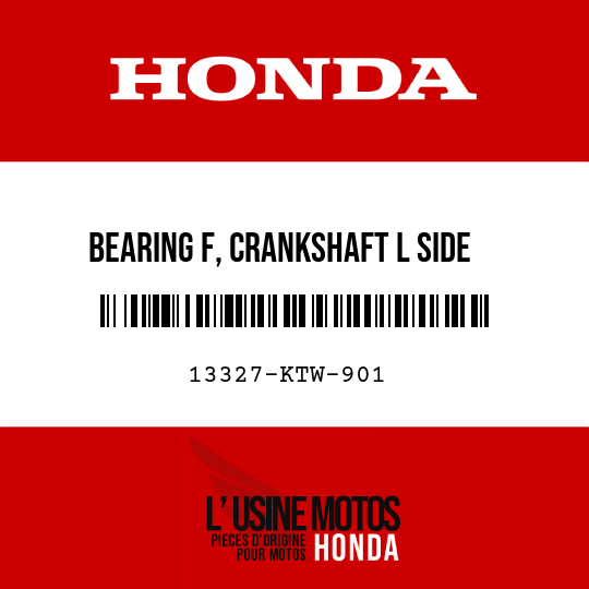 image de 13327-KTW-901 BEARING F, CRANKSHAFT L SIDE (BLACK/BLACK) (OS)