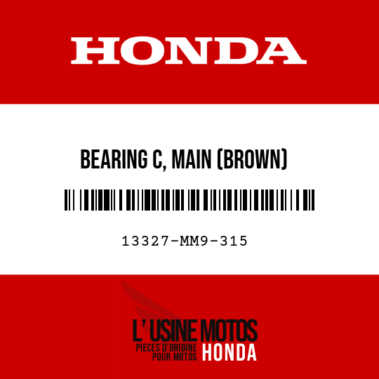 image de 13327-MM9-315 BEARING C, MAIN (BROWN)