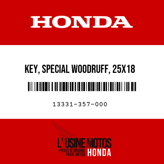 image de 13331-357-000 KEY, SPECIAL WOODRUFF, 25X18