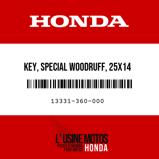 image de 13331-360-000 KEY, SPECIAL WOODRUFF, 25X14