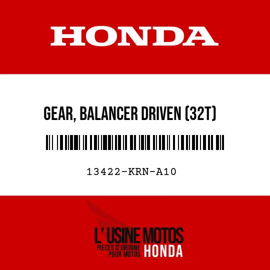 image de 13422-KRN-A10 GEAR, BALANCER DRIVEN (32T)