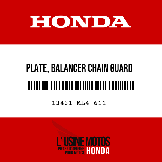 image de 13431-ML4-611 PLATE, BALANCER CHAIN GUARD