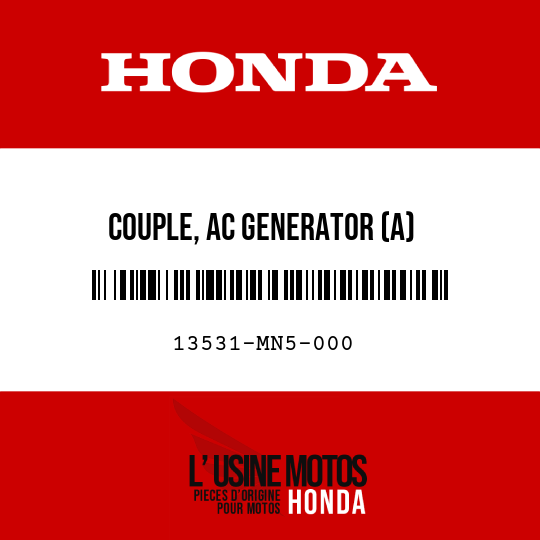 image de 13531-MN5-000 COUPLE, AC GENERATOR (A)