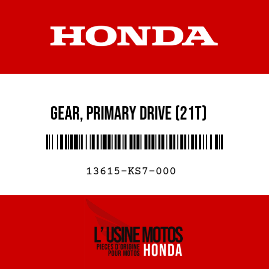 image de 13615-KS7-000 GEAR, PRIMARY DRIVE (21T)