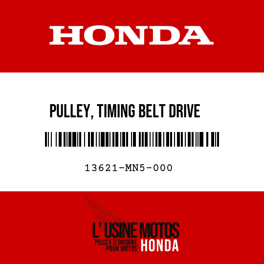 image de 13621-MN5-000 PULLEY, TIMING BELT DRIVE