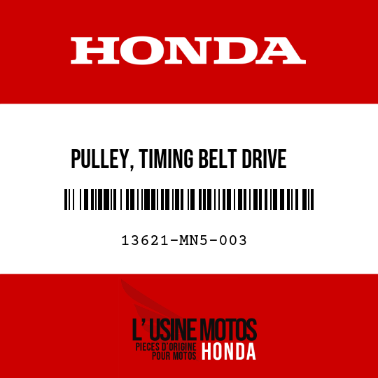 image de 13621-MN5-003 PULLEY, TIMING BELT DRIVE