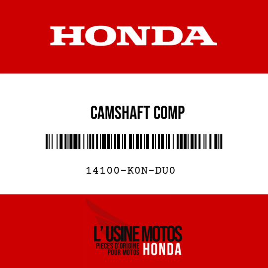 image de 14100-K0N-DU0 CAMSHAFT COMP