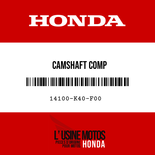 image de 14100-K40-F00 CAMSHAFT COMP