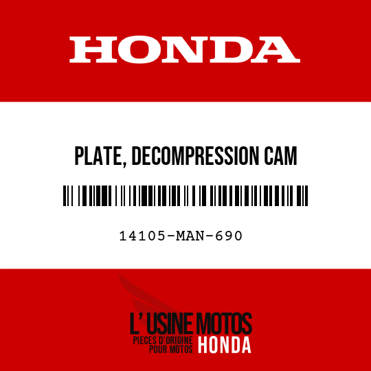 image de 14105-MAN-690 PLATE, DECOMPRESSION CAM