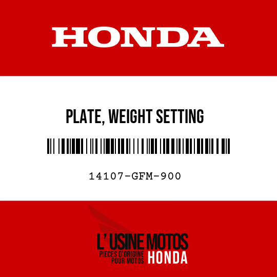 image de 14107-GFM-900 PLATE, WEIGHT SETTING